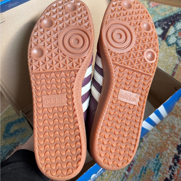 Adidas Samba Burgundy and Cream Shoes - Picture 8 of 8